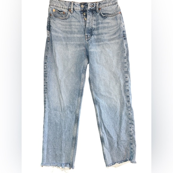 Mango Light Blue Ankle Jeans Size 6 - Picture 3 of 6